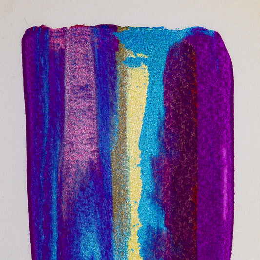 Color Study #24 (Violet, gold, yellow, and blue)